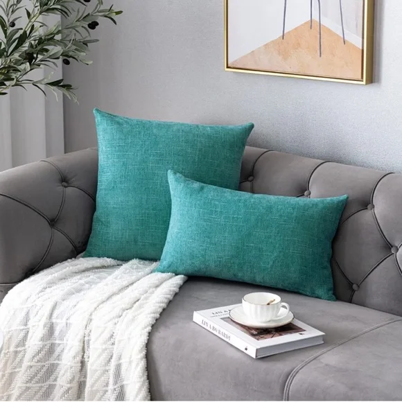 Luxury HomeChic LakeBlue Turquoise Soft Textured Chenille Throw